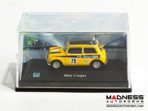Hongwell Cararama Mini Cooper- 1/72 Scale Diecast Model Car - Yellow W/ Black 
